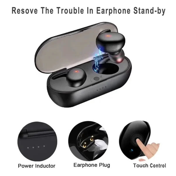 True wireless tws4 y30 new anc tws headphones earphone gaming watch earbuds best air pro ear buds f9 noise cancelling earbuds - Image 4